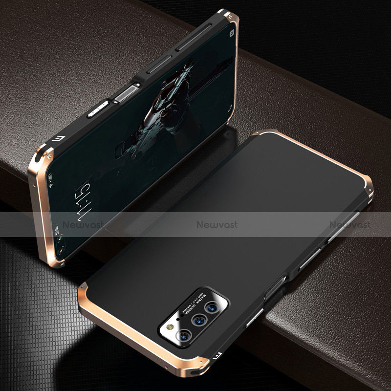 Luxury Aluminum Metal Cover Case M01 for Huawei Honor V30 Pro 5G Gold and Black