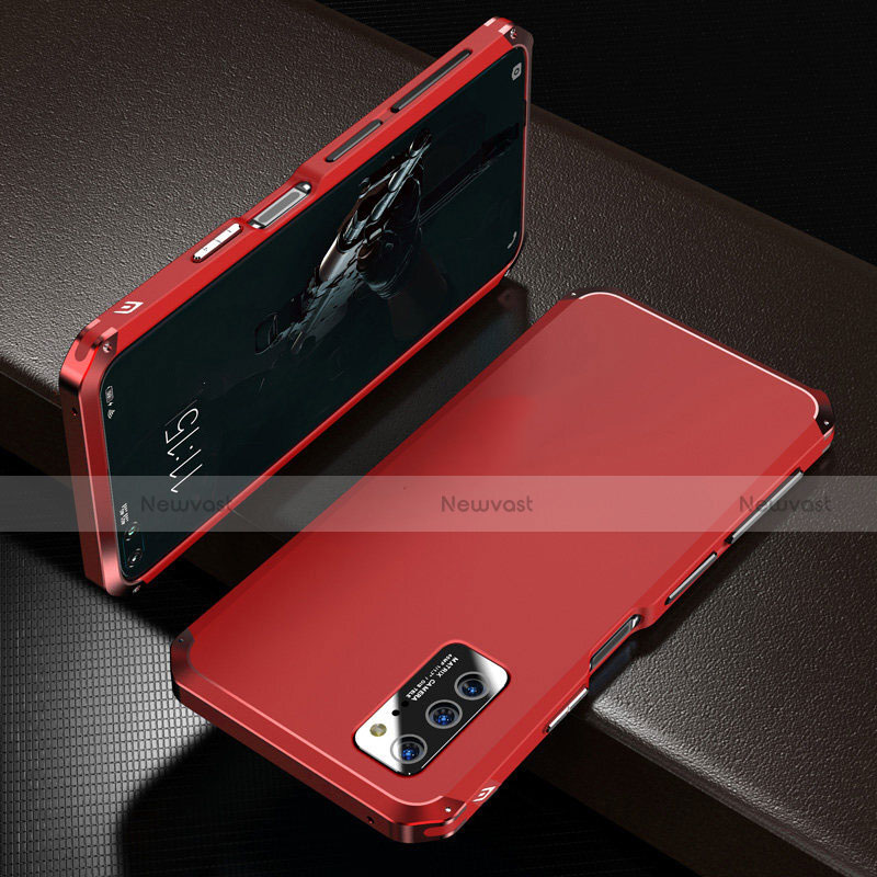 Luxury Aluminum Metal Cover Case M01 for Huawei Honor V30 Pro 5G Red