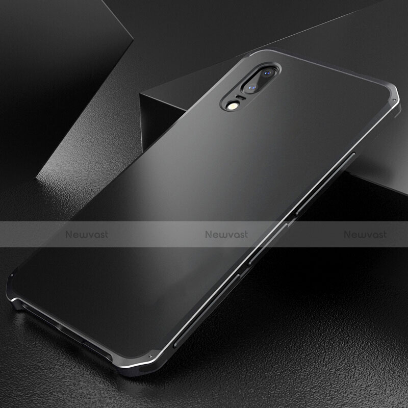 Luxury Aluminum Metal Cover Case M01 for Huawei P20 Black