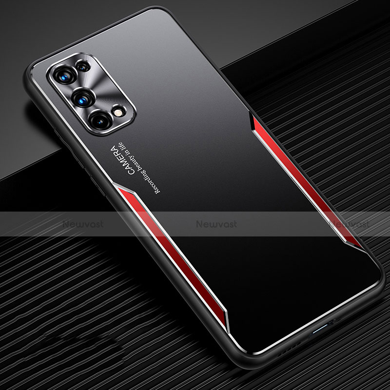 Luxury Aluminum Metal Cover Case M01 for Realme Q2 Pro 5G Red