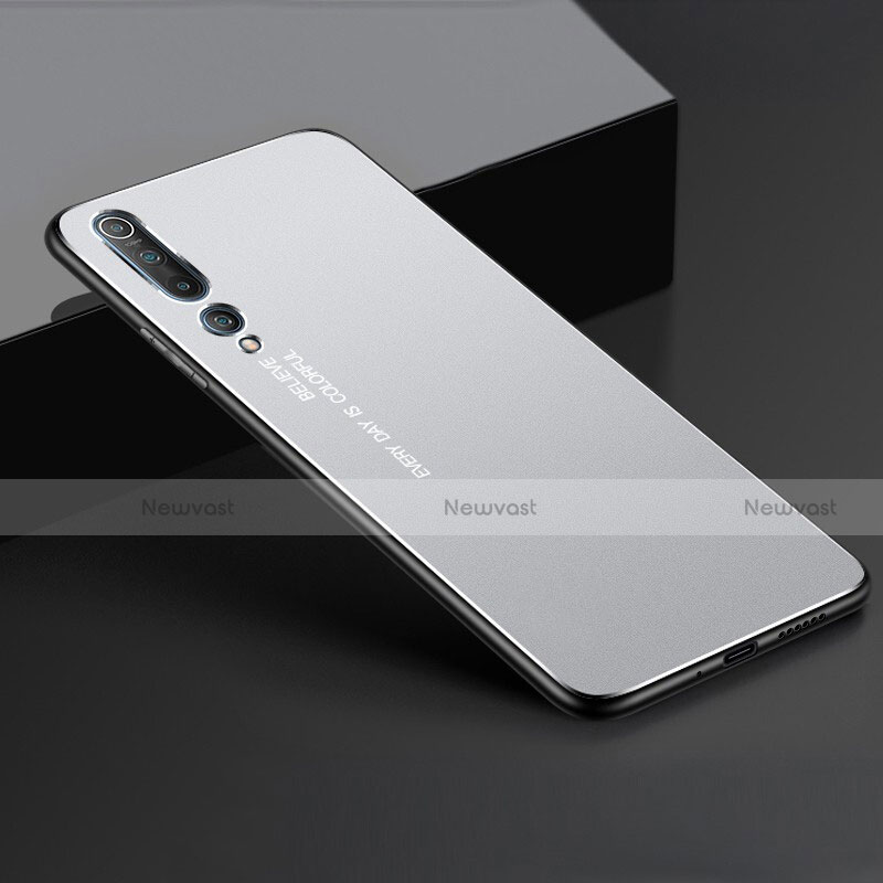 Luxury Aluminum Metal Cover Case M01 for Xiaomi Mi 10 Silver