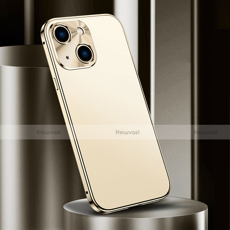 Luxury Aluminum Metal Cover Case M02 for Apple iPhone 14 Gold