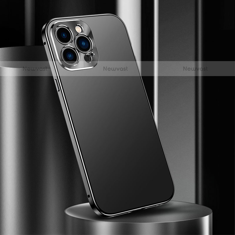 Luxury Aluminum Metal Cover Case M03 for Apple iPhone 15 Pro Black