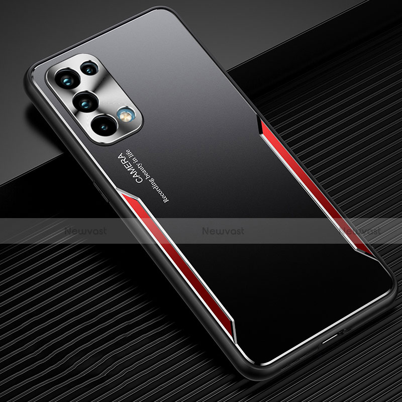 Luxury Aluminum Metal Cover Case M03 for Oppo Reno5 5G Red