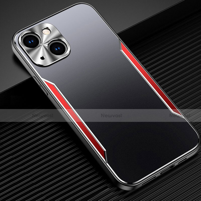 Luxury Aluminum Metal Cover Case M05 for Apple iPhone 13 Red