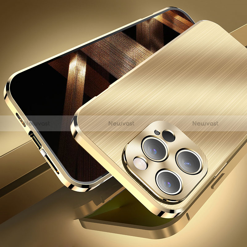 Luxury Aluminum Metal Cover Case M06 for Apple iPhone 14 Pro Gold