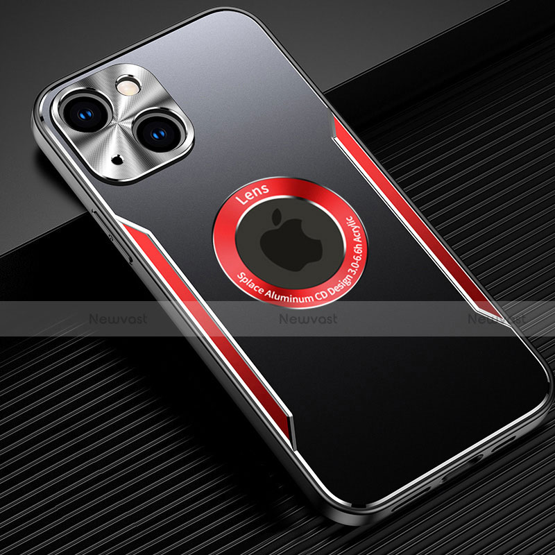Luxury Aluminum Metal Cover Case M07 for Apple iPhone 13 Mini Red