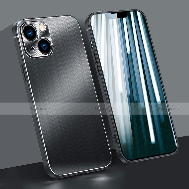 Luxury Aluminum Metal Cover Case M09 for Apple iPhone 13 Mini Black