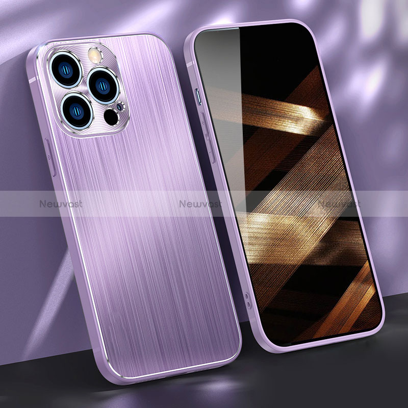 Luxury Aluminum Metal Cover Case M09 for Apple iPhone 14 Pro Purple