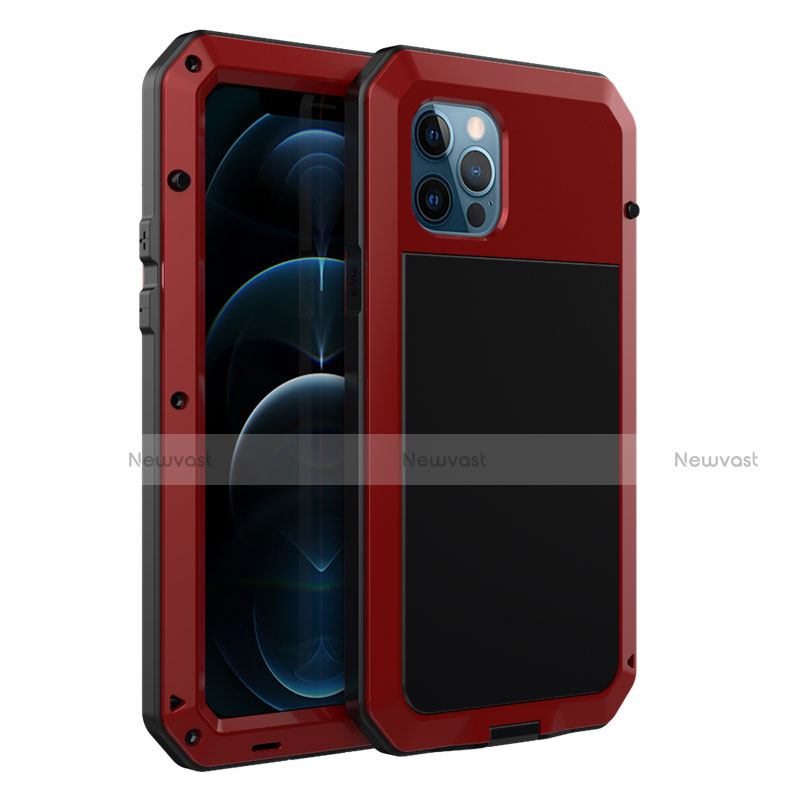 Luxury Aluminum Metal Cover Case N01 for Apple iPhone 12 Pro Max Red