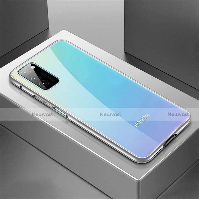 Luxury Aluminum Metal Cover Case T01 for Huawei Honor V30 5G Silver