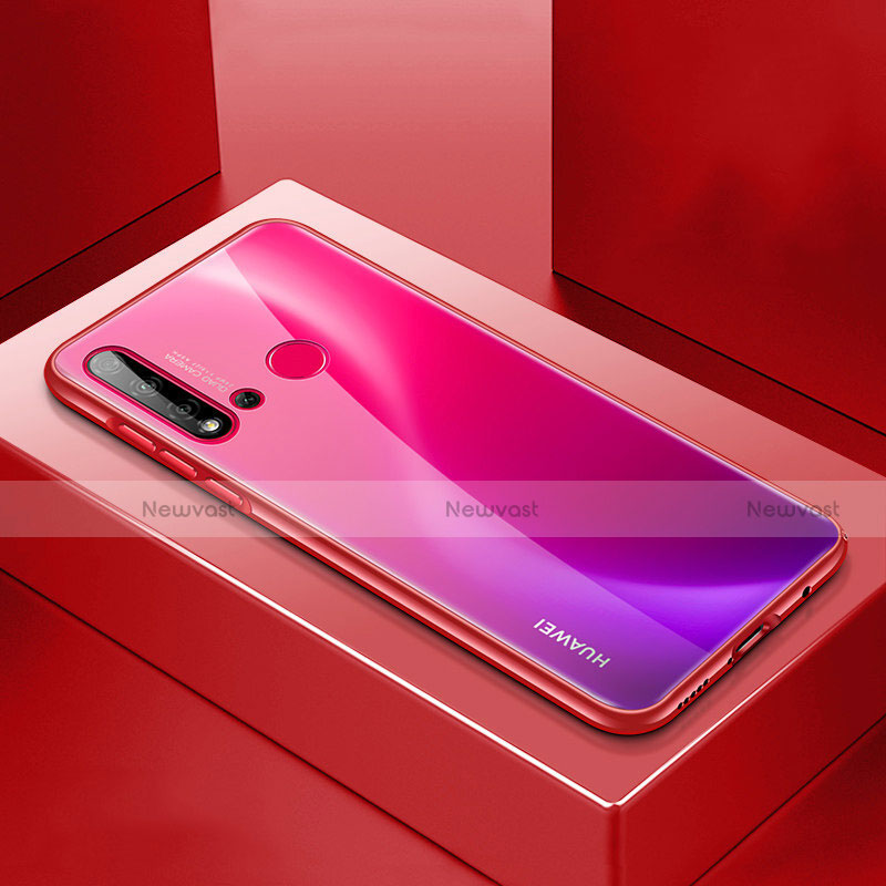 Luxury Aluminum Metal Cover Case T01 for Huawei P20 Lite (2019) Red