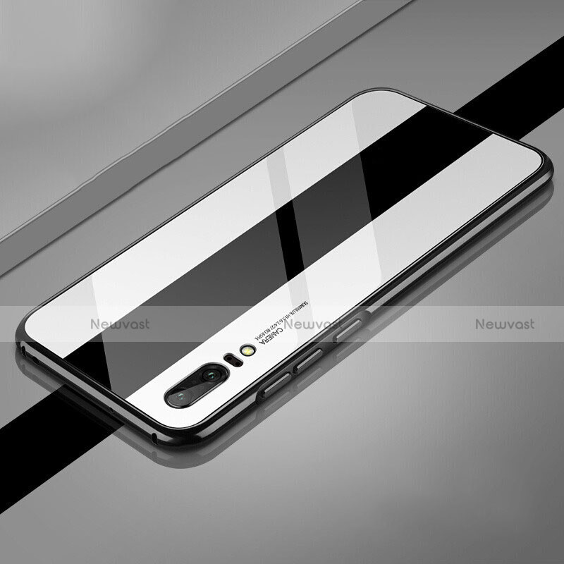 Luxury Aluminum Metal Cover Case T01 for Huawei P20 White