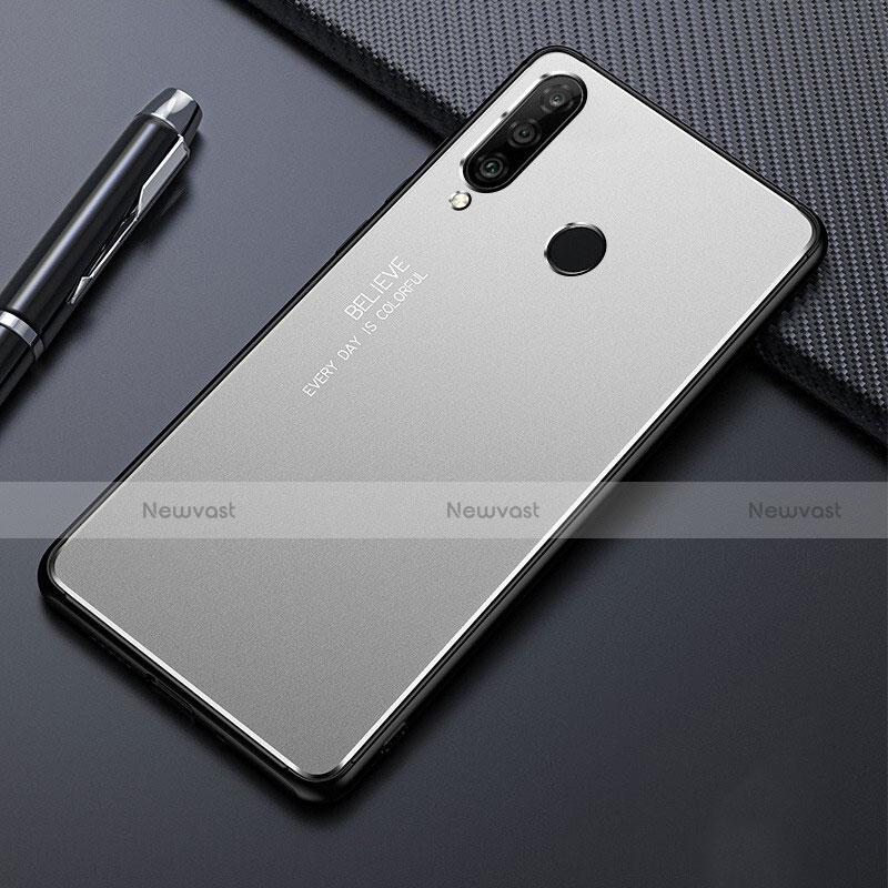 Luxury Aluminum Metal Cover Case T01 for Huawei P30 Lite Silver