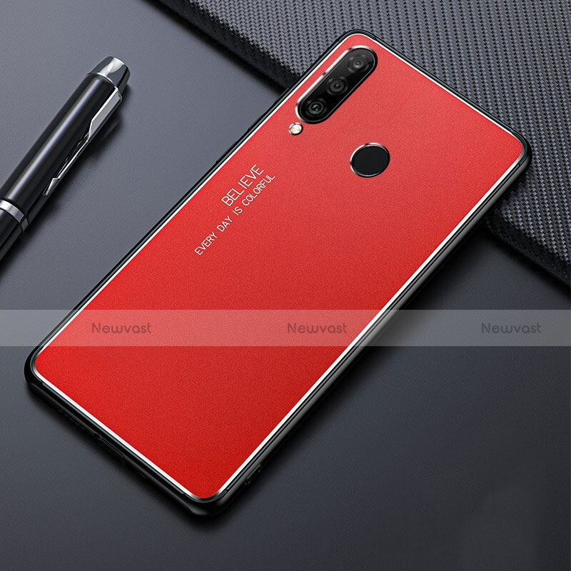 Luxury Aluminum Metal Cover Case T01 for Huawei P30 Lite XL Red