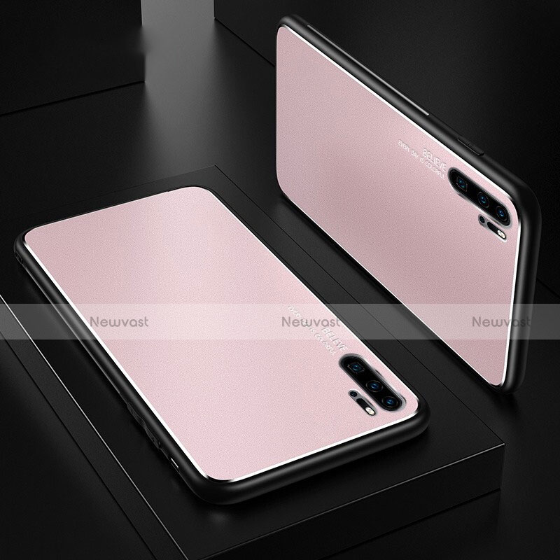 Luxury Aluminum Metal Cover Case T01 for Huawei P30 Pro New Edition Pink