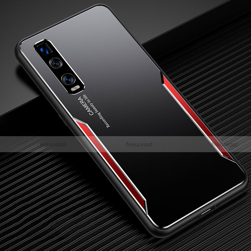 Luxury Aluminum Metal Cover Case T01 for Oppo Find X2 Pro Red