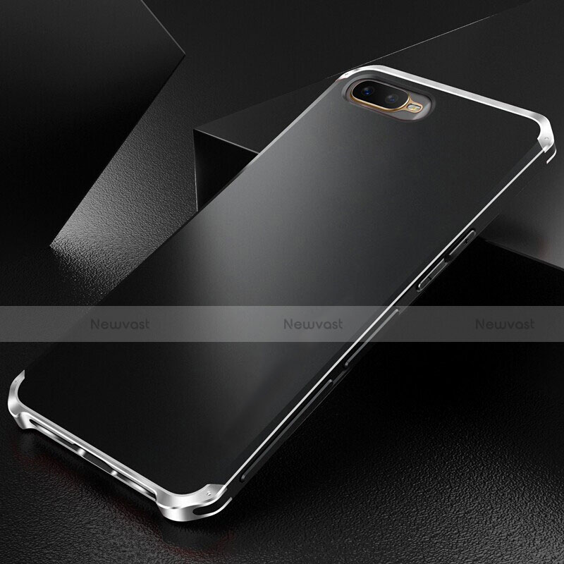 Luxury Aluminum Metal Cover Case T01 for Oppo K1 Silver