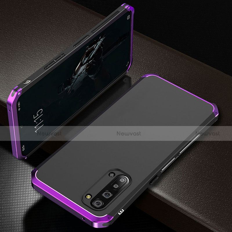 Luxury Aluminum Metal Cover Case T01 for Oppo K7 5G Purple