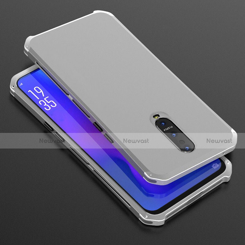 Luxury Aluminum Metal Cover Case T01 for Oppo R17 Pro Silver