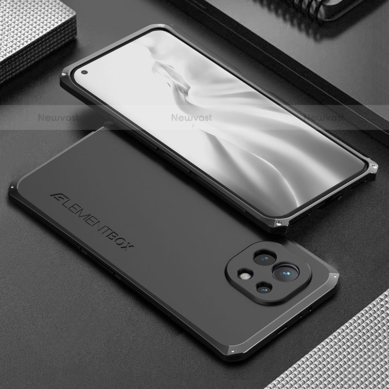 Luxury Aluminum Metal Cover Case T01 for Xiaomi Mi 11 Lite 5G Black