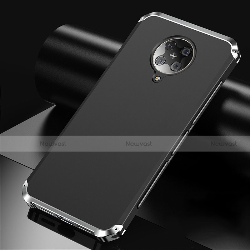 Luxury Aluminum Metal Cover Case T01 for Xiaomi Poco F2 Pro Silver