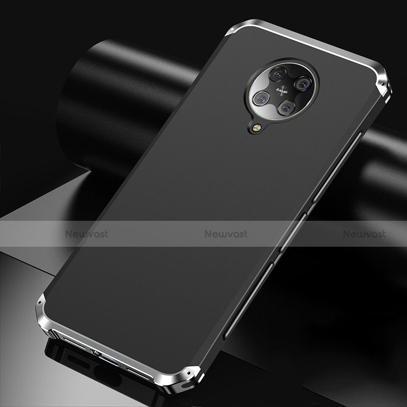Luxury Aluminum Metal Cover Case T01 for Xiaomi Redmi K30 Pro 5G Silver