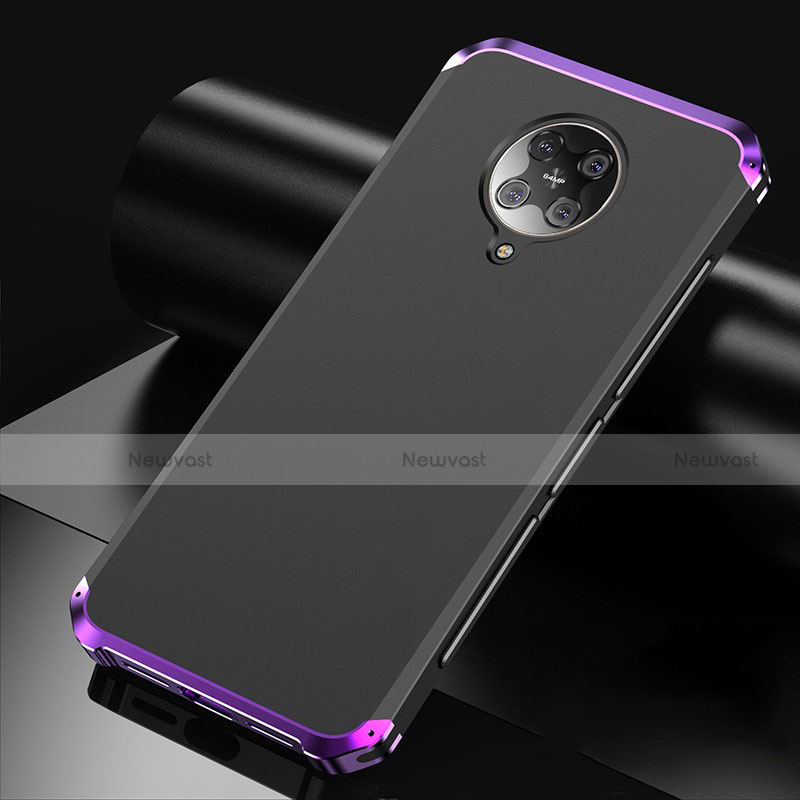Luxury Aluminum Metal Cover Case T01 for Xiaomi Redmi K30 Pro Zoom Purple