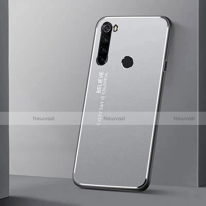 Luxury Aluminum Metal Cover Case T01 for Xiaomi Redmi Note 8 Silver