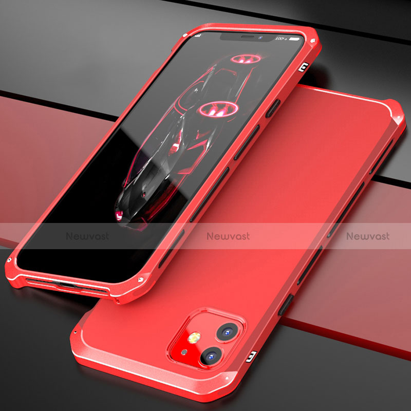 Luxury Aluminum Metal Cover Case T02 for Apple iPhone 12 Mini Red