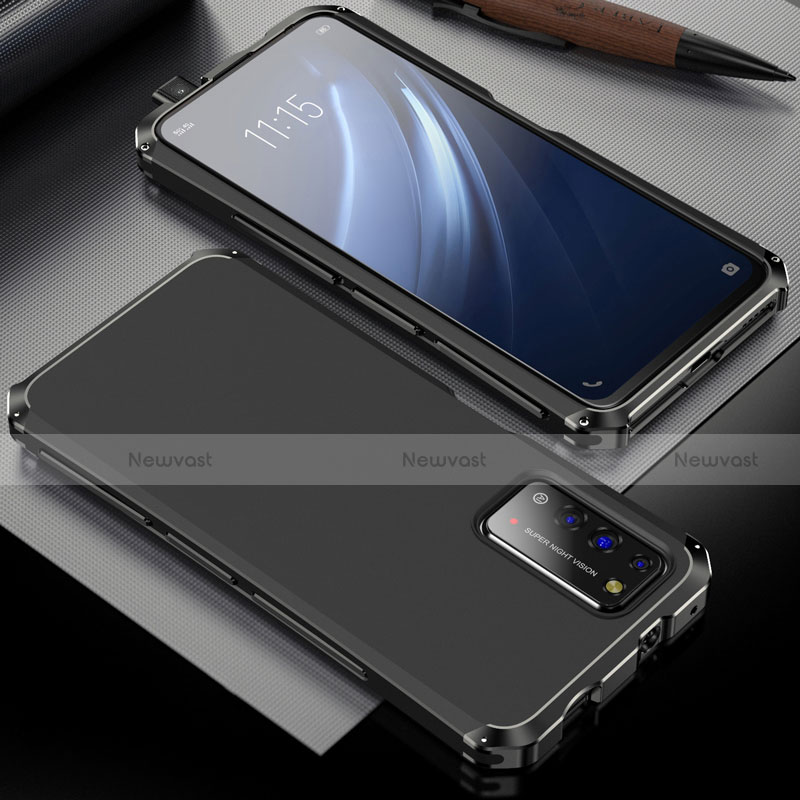 Luxury Aluminum Metal Cover Case T02 for Huawei Honor X10 5G Black