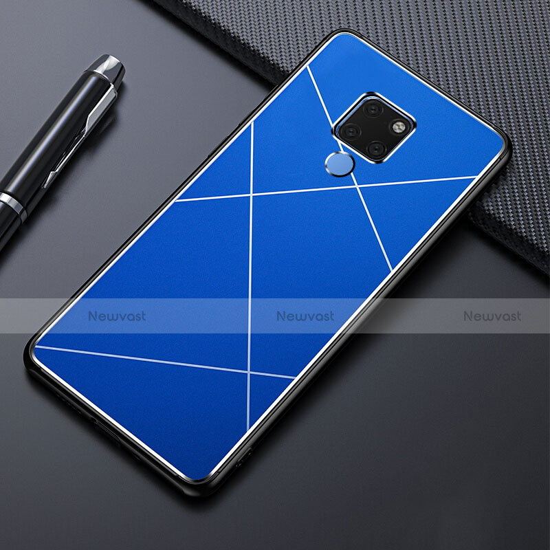 Luxury Aluminum Metal Cover Case T02 for Huawei Mate 20 Blue