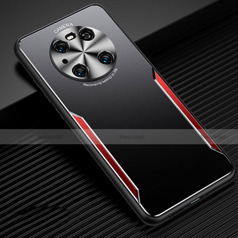 Luxury Aluminum Metal Cover Case T02 for Huawei Mate 40 Pro Red