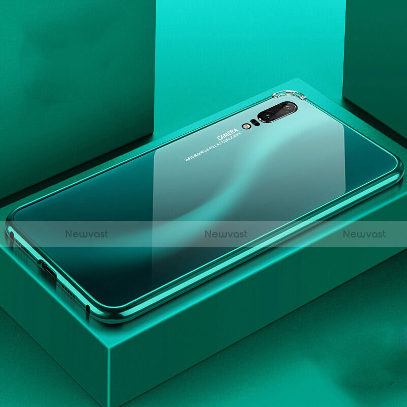 Luxury Aluminum Metal Cover Case T02 for Huawei P20 Green
