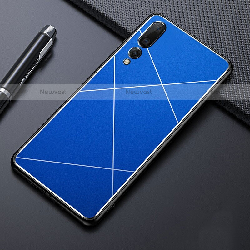 Luxury Aluminum Metal Cover Case T02 for Huawei P20 Pro Blue