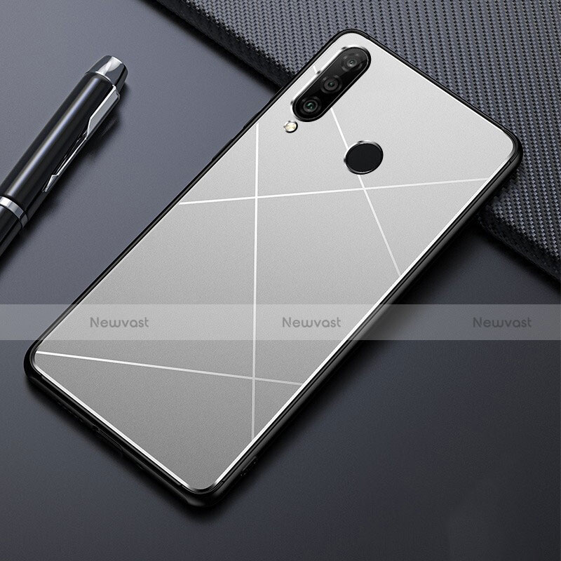 Luxury Aluminum Metal Cover Case T02 for Huawei P30 Lite Silver