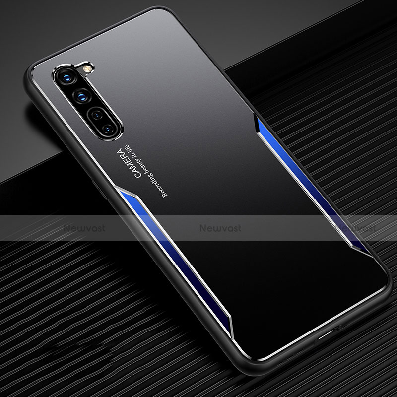 Luxury Aluminum Metal Cover Case T02 for Oppo Reno3 Blue