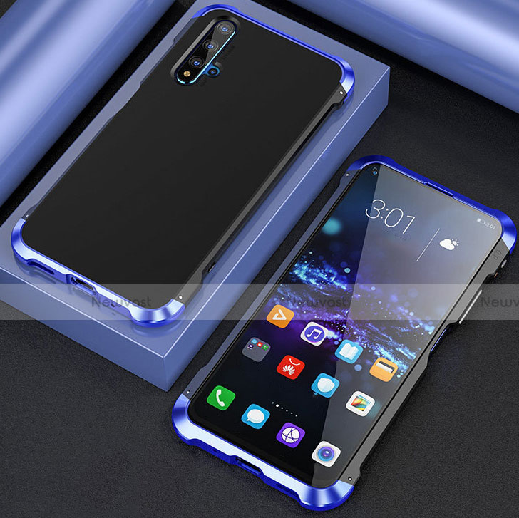 Luxury Aluminum Metal Cover Case T03 for Huawei Honor 20S Blue