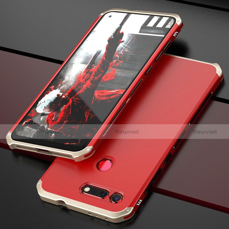 Luxury Aluminum Metal Cover Case T03 for Huawei Honor View 20 Gold and Red