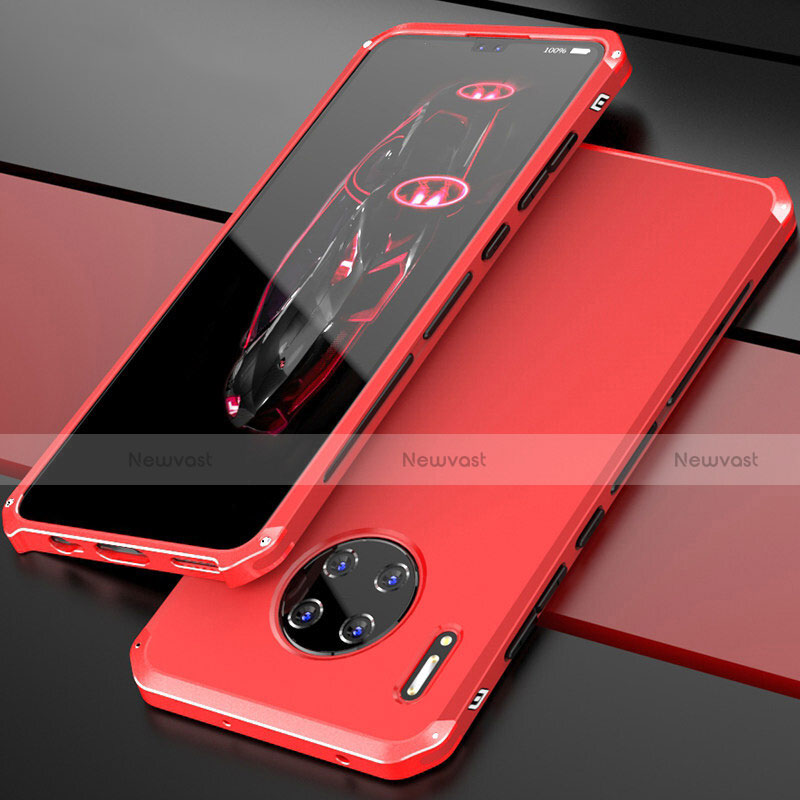 Luxury Aluminum Metal Cover Case T03 for Huawei Mate 30 Pro 5G Red