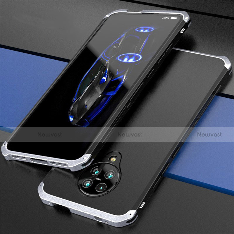 Luxury Aluminum Metal Cover Case T03 for Xiaomi Poco F2 Pro Silver