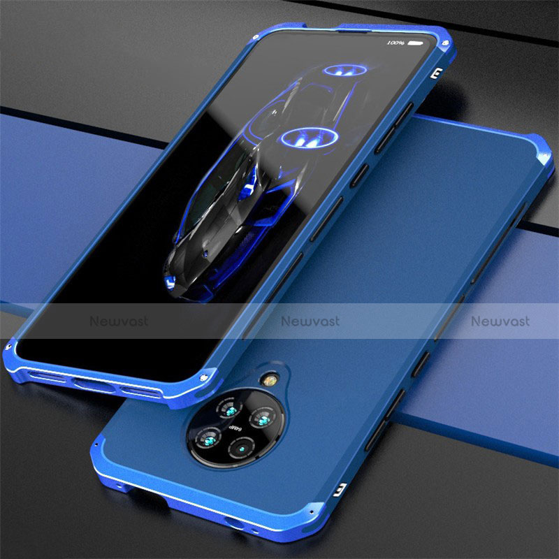 Luxury Aluminum Metal Cover Case T03 for Xiaomi Redmi K30 Pro Zoom Blue