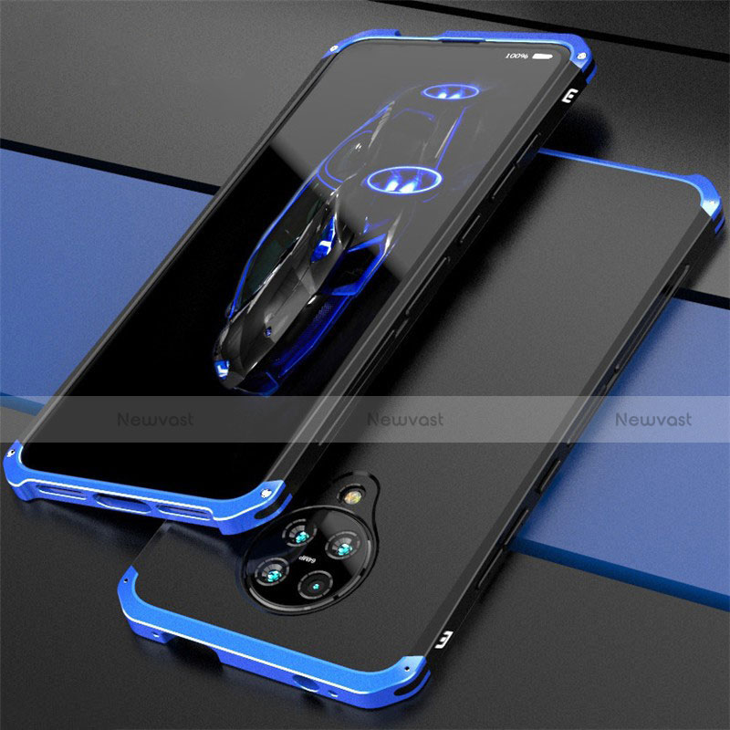 Luxury Aluminum Metal Cover Case T03 for Xiaomi Redmi K30 Pro Zoom Blue and Black