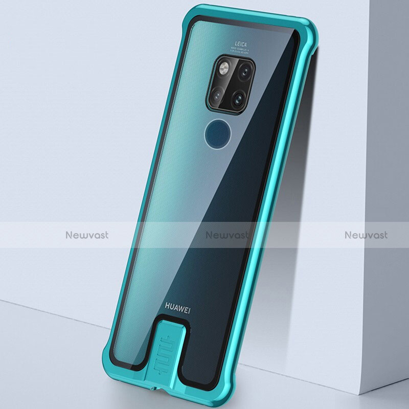 Luxury Aluminum Metal Cover Case T04 for Huawei Mate 20 X 5G Cyan