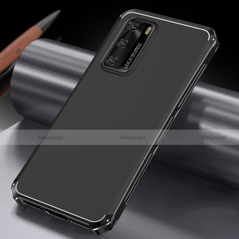 Luxury Aluminum Metal Cover Case T04 for Huawei P40 Black