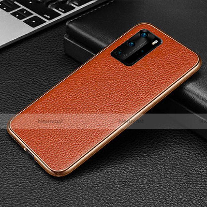 Luxury Aluminum Metal Cover Case T04 for Huawei P40 Pro Orange