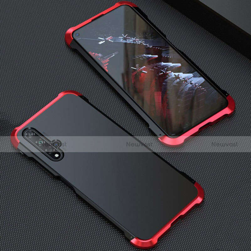 Luxury Aluminum Metal Cover Case T05 for Huawei Honor 20 Red