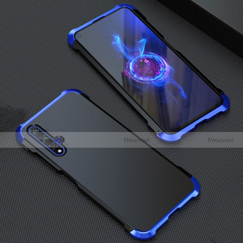 Luxury Aluminum Metal Cover Case T05 for Huawei Honor 20S Blue