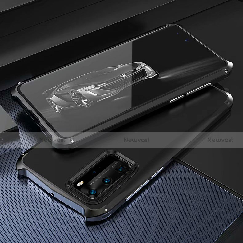 Luxury Aluminum Metal Cover Case T05 for Huawei P40 Pro Black