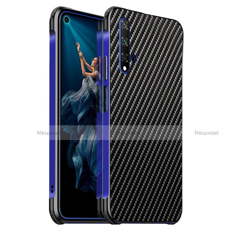 Luxury Aluminum Metal Cover Case T06 for Huawei Honor 20 Blue